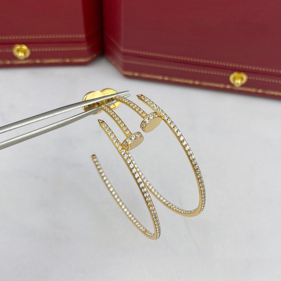 [グリッタージュエリー]JUSTE イヤリング フルダイヤモンド 1.8mm