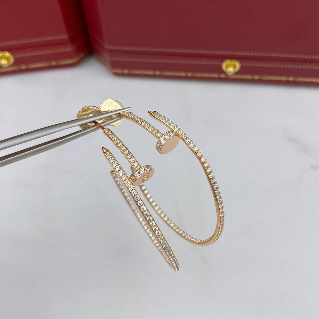 [グリッタージュエリー]JUSTE イヤリング フルダイヤモンド 1.8mm