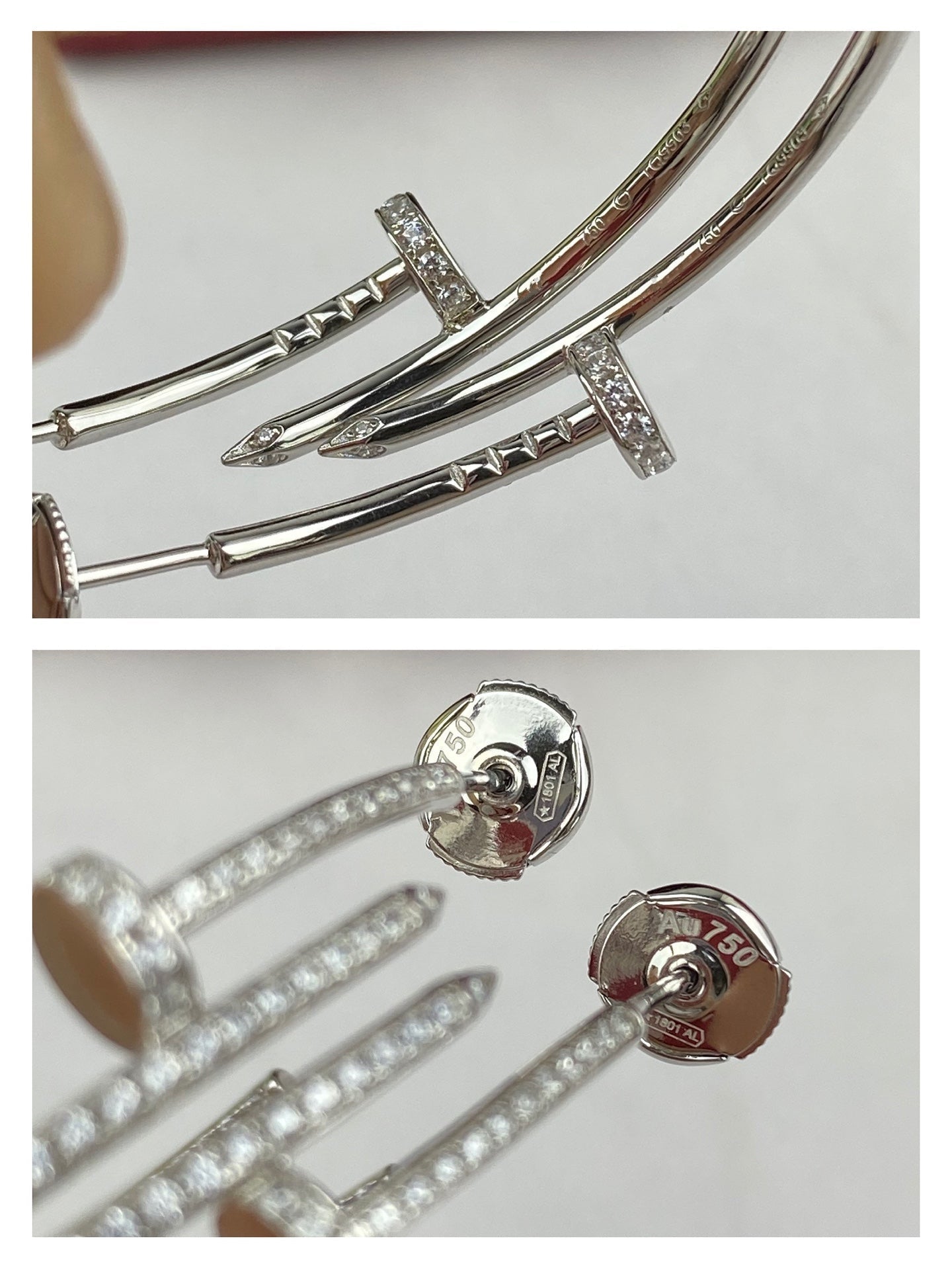 [グリッタージュエリー]JUSTE イヤリング フルダイヤモンド 1.8mm