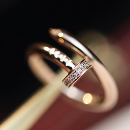 [Glitter Jewelry]JUSTE RING 2.65MM PINK GOLD DIAMOND