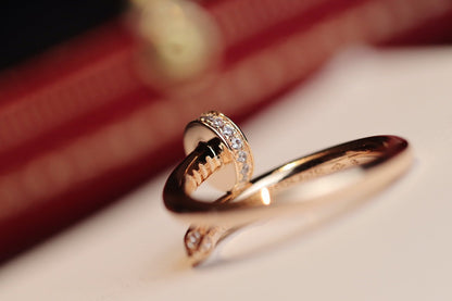 [Glitter Jewelry]JUSTE RING 2.65MM PINK GOLD DIAMOND
