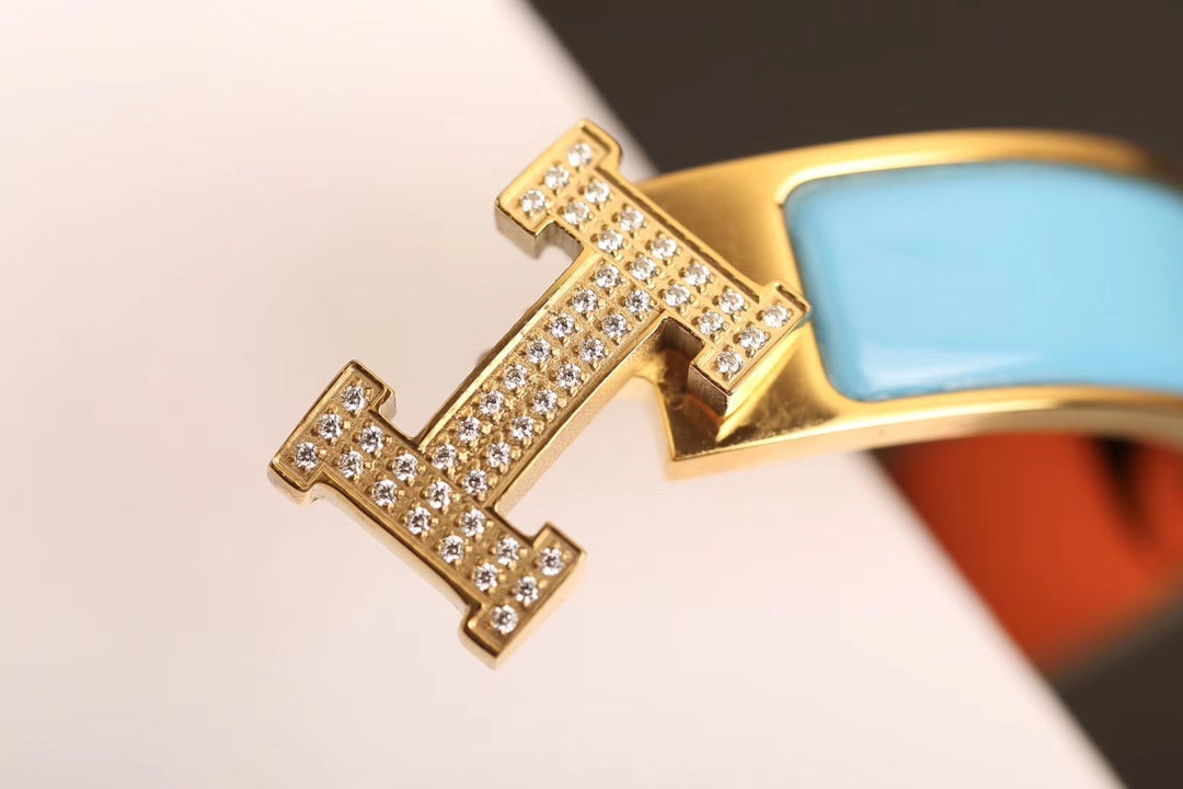 [Glitter Jewelry]H CLOUD BLUE BRACELET GOLD DIAMOND