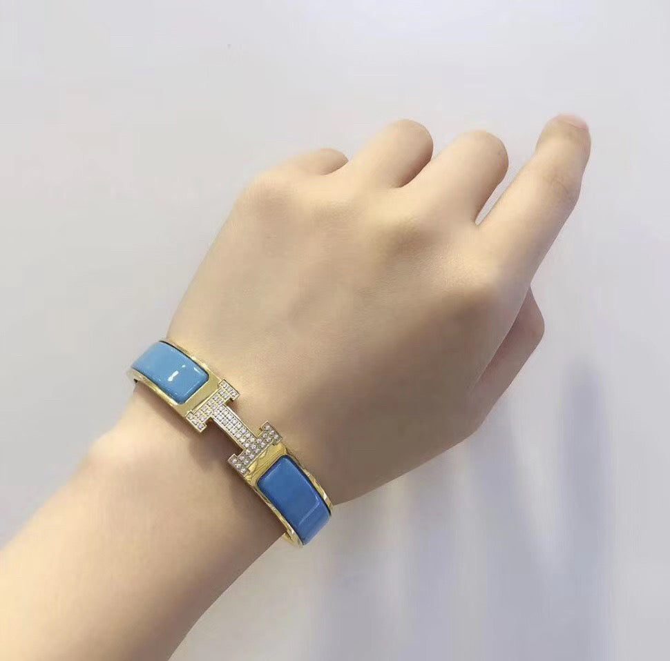 [Glitter Jewelry]H CLOUD BLUE BRACELET GOLD DIAMOND