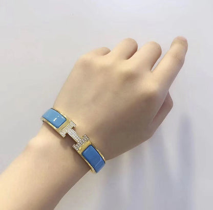 [Glitter Jewelry]H CLOUD BLUE BRACELET GOLD DIAMOND