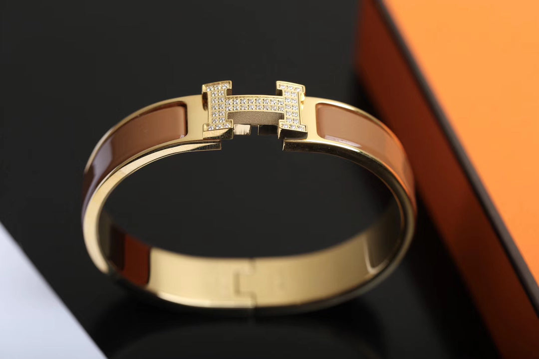 [Glitter Jewelry]H BRACELET GOLD DIAMOND