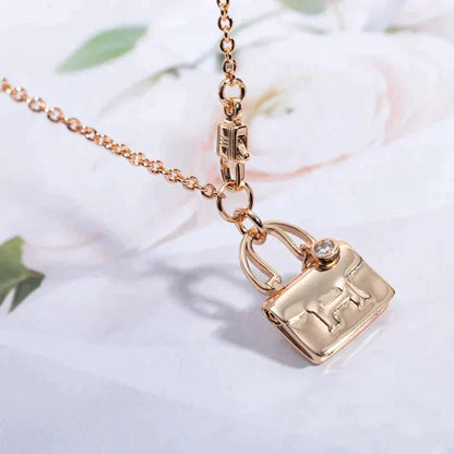 [Glitter Jewelry]AMULETTE PEDANT ROSE GOLD NECKLACE