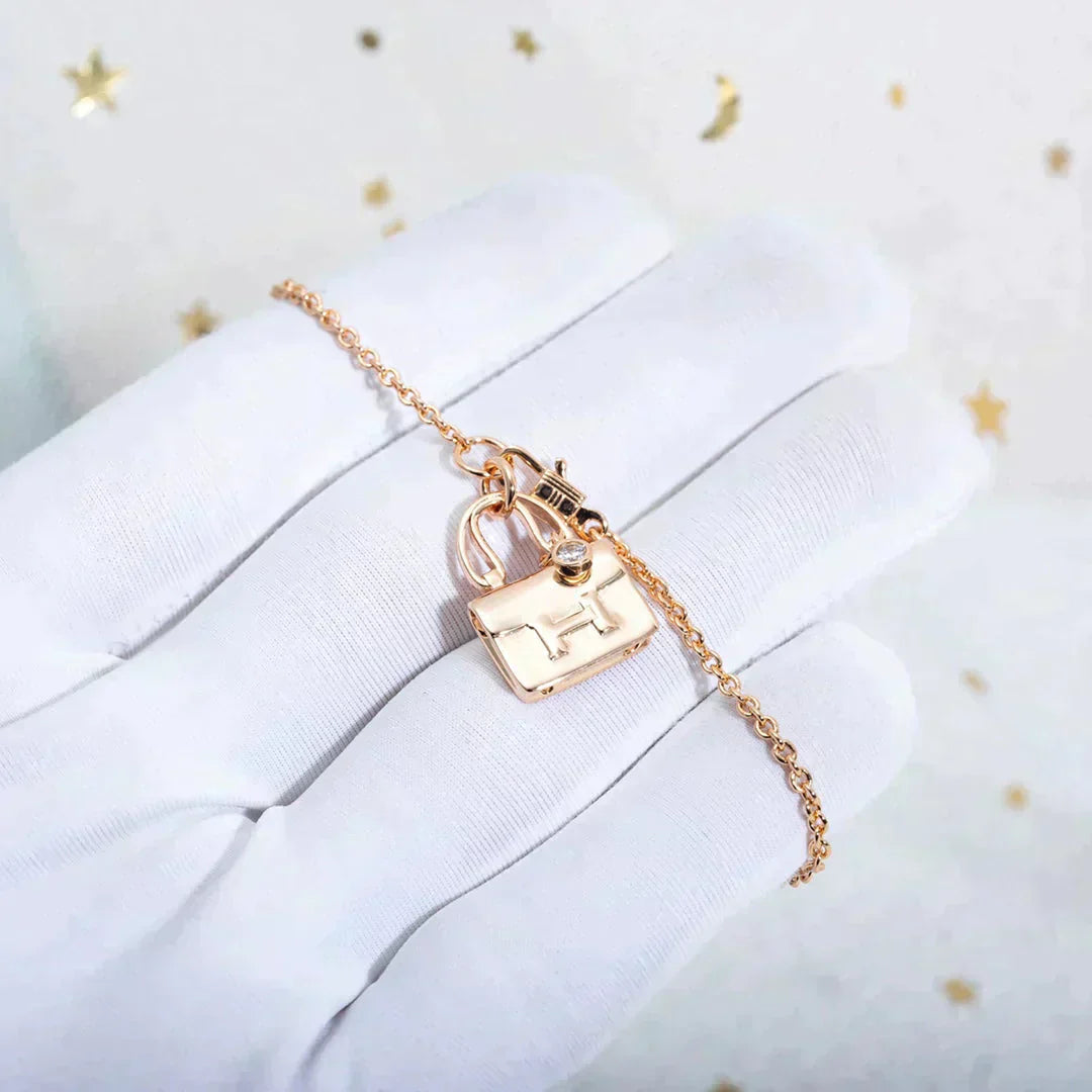 [Glitter Jewelry]AMULETTE PEDANT ROSE GOLD NECKLACE