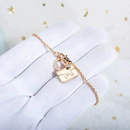 [Glitter Jewelry]AMULETTE PEDANT ROSE GOLD NECKLACE