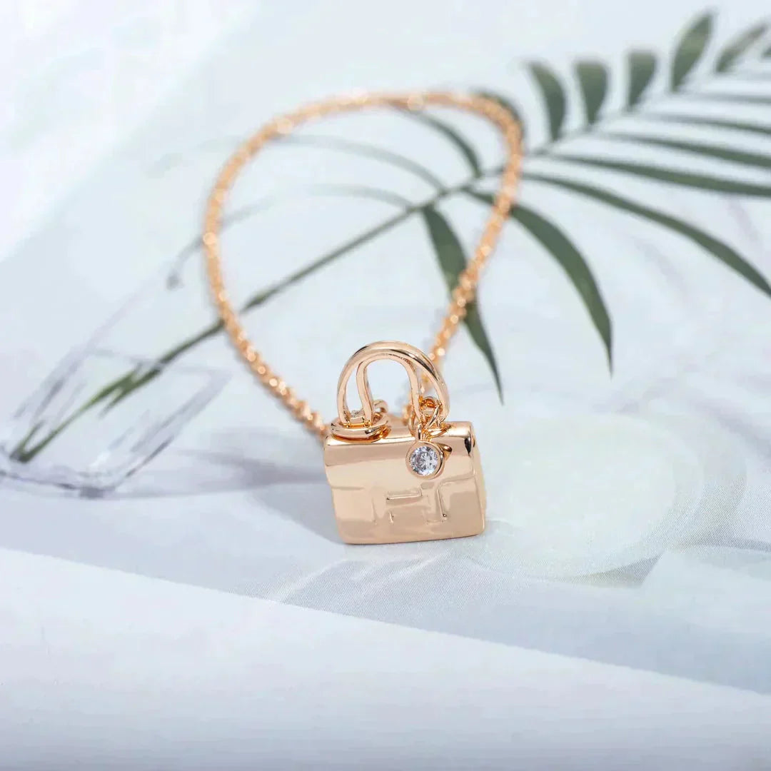 [Glitter Jewelry]AMULETTE PEDANT ROSE GOLD NECKLACE
