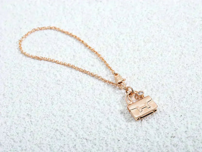 [Glitter Jewelry]AMULETTE PEDANT ROSE GOLD NECKLACE