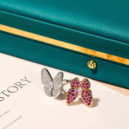 [Glitter Jewelry]TWIN BUTTERFLY DIAMOND RING