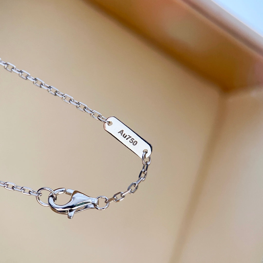 [Glitter Jewelry]CLOVER DIAMOND NECKLACE SILVER