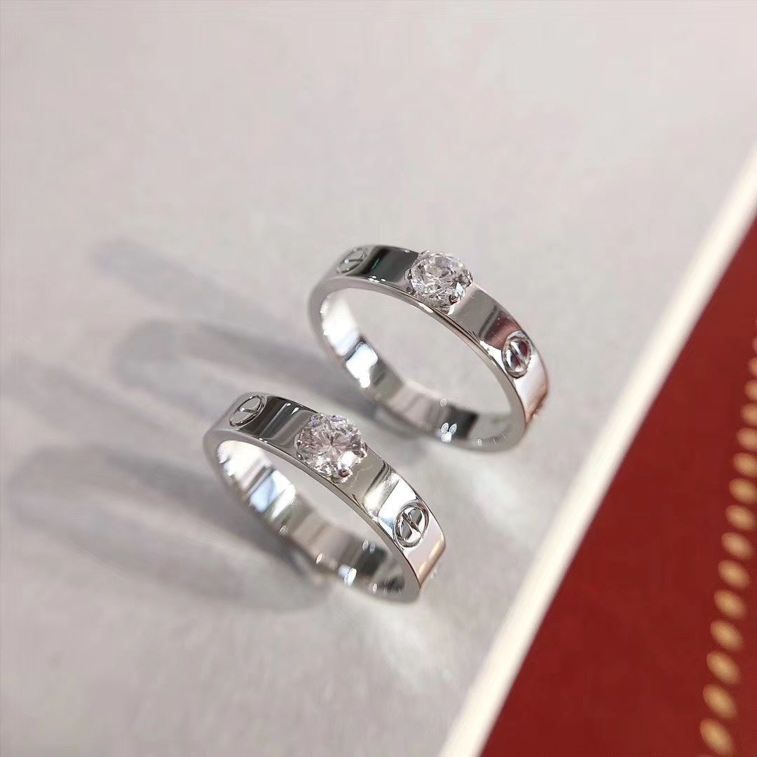 [Glitter Jewelry]LOVE RING 3.6MM 1 BIG DIAMOND