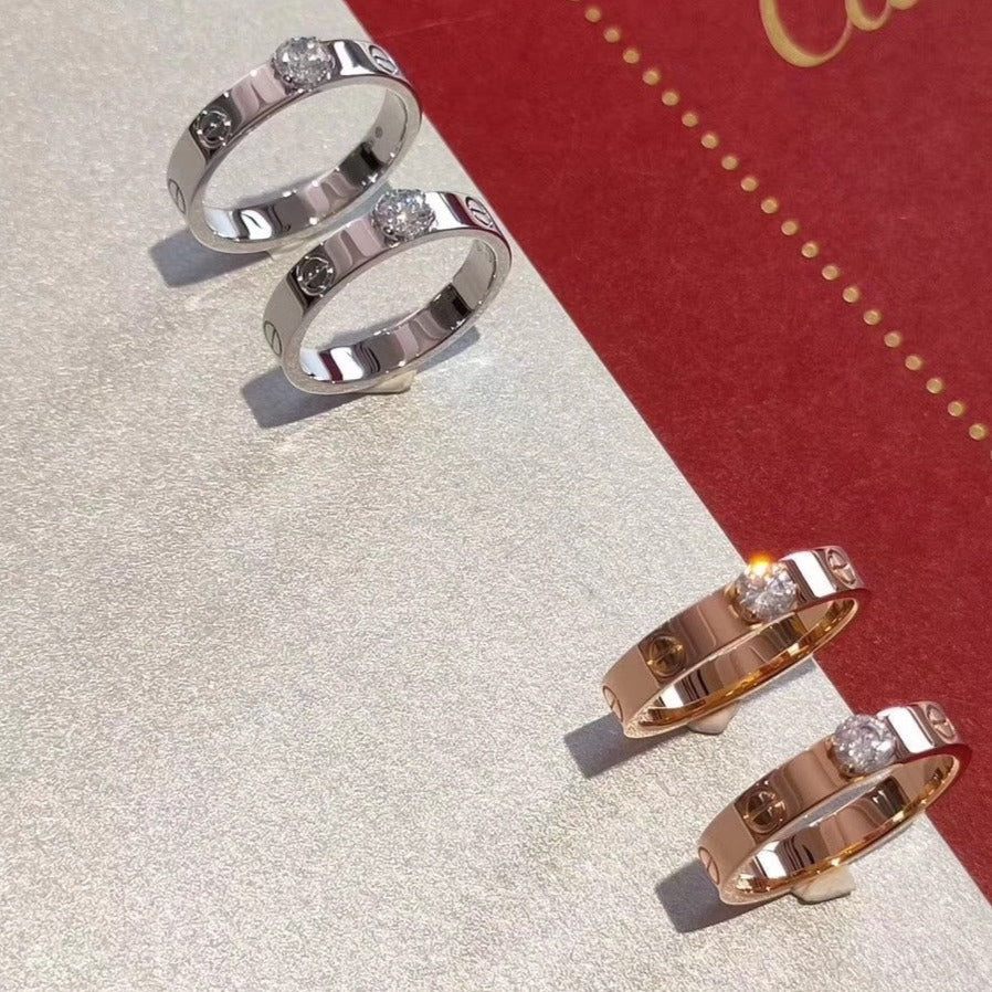 [Glitter Jewelry]LOVE RING 3.6MM 1 BIG DIAMOND