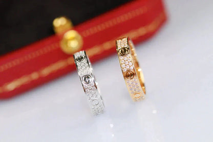 [Glitter Jewelry]LOVE RING 3.6MM DIAMOND PAVED