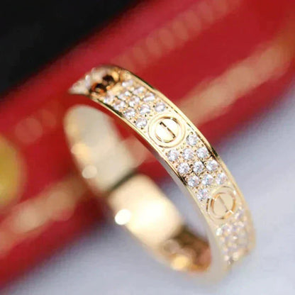 [Glitter Jewelry]LOVE RING 3.6MM DIAMOND PAVED