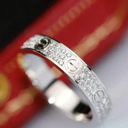 [Glitter Jewelry]LOVE RING 3.6MM DIAMOND PAVED
