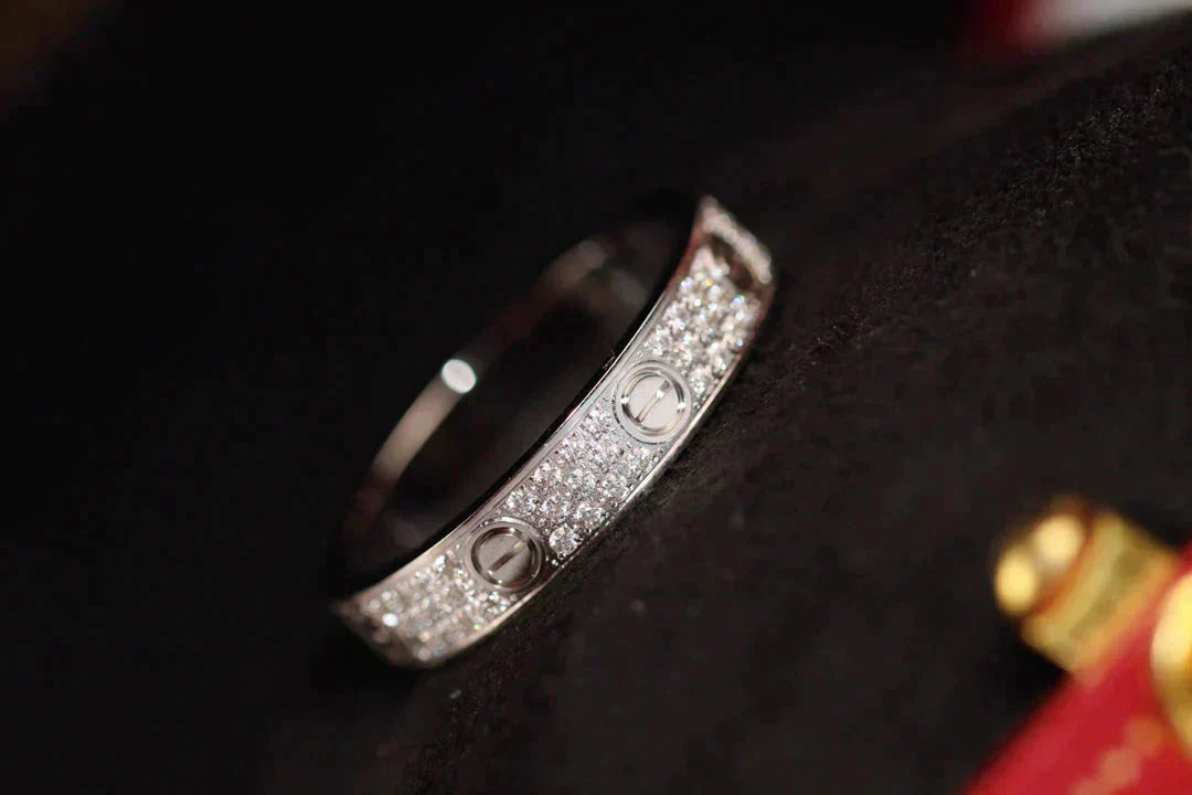 [Glitter Jewelry]LOVE RING 3.6MM DIAMOND PAVED