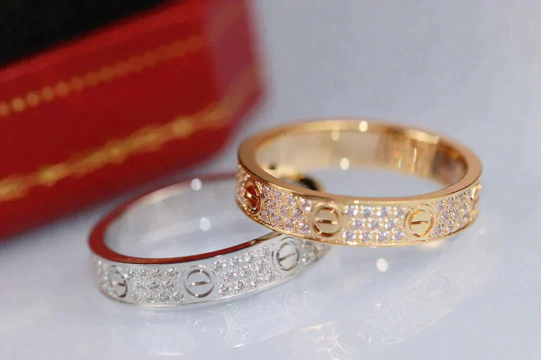 [Glitter Jewelry]LOVE RING 3.6MM DIAMOND PAVED