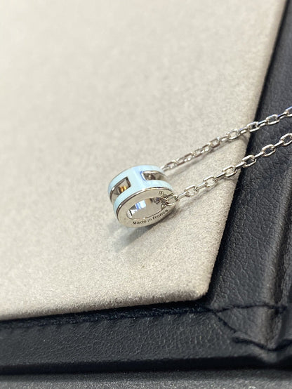 [Glitter Jewelry]POP H LIGHT BLUE NECKLACE