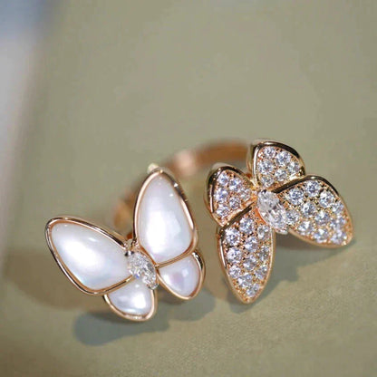 [Glitter Jewelry]TWIN BUTTERFLY DIAMOND MOP RING