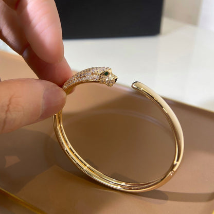 [Glitter Jewelry]PANTHERE GOLD DIAMOND OPEN BRACELET