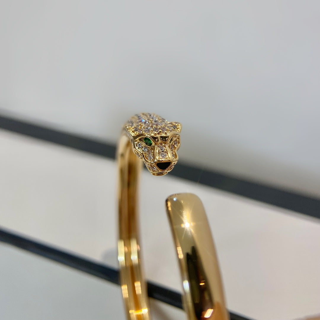[Glitter Jewelry]PANTHERE GOLD DIAMOND OPEN BRACELET