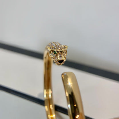 [Glitter Jewelry]PANTHERE GOLD DIAMOND OPEN BRACELET