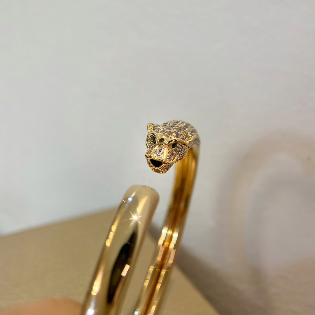 [Glitter Jewelry]PANTHERE GOLD DIAMOND OPEN BRACELET