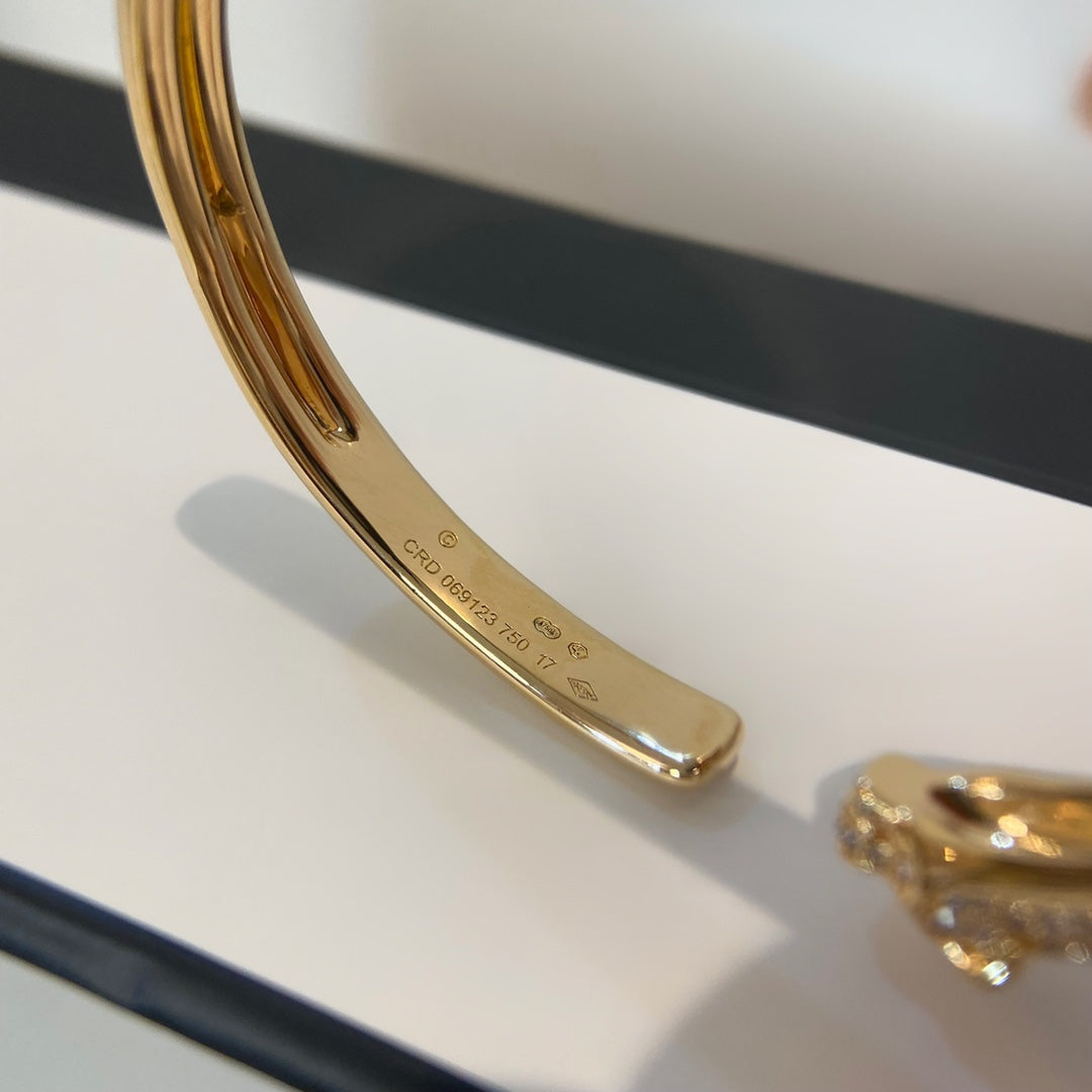 [Glitter Jewelry]PANTHERE GOLD DIAMOND OPEN BRACELET