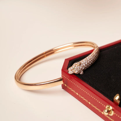 [Glitter Jewelry]PANTHERE ROSE GOLD DIAMOND OPEN BRACELET