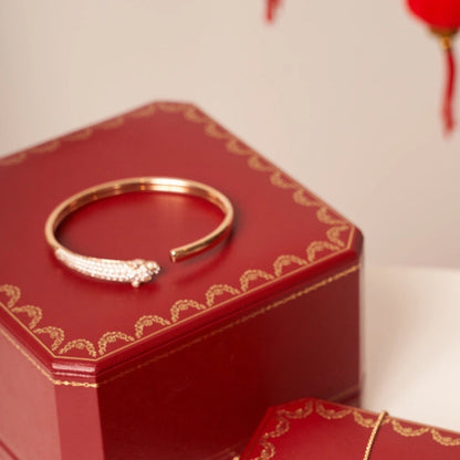 [Glitter Jewelry]PANTHERE ROSE GOLD DIAMOND OPEN BRACELET
