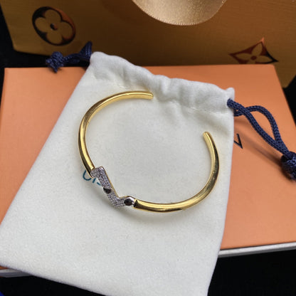 [Glitter Jewelry]VOLTE UPSITE DOWN DIAMOND GOLD OPEN BRACELET