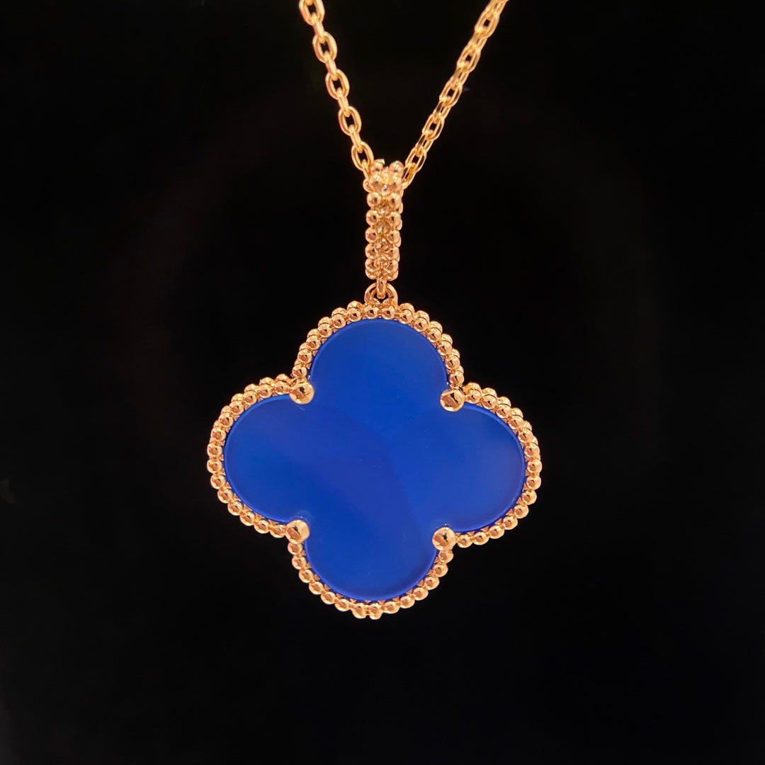 [Glitter Jewelry]CLOVER 25MM NECKLACE TURQUOISE ROSE GOLD
