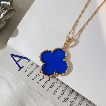 [Glitter Jewelry]CLOVER 25MM NECKLACE TURQUOISE ROSE GOLD