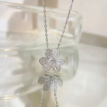 [Glitter Jewelry]FLOWER DIAMOND NECKLACE