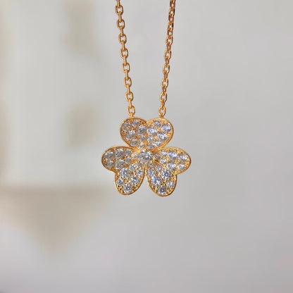 [Glitter Jewelry]FLOWER DIAMOND NECKLACE