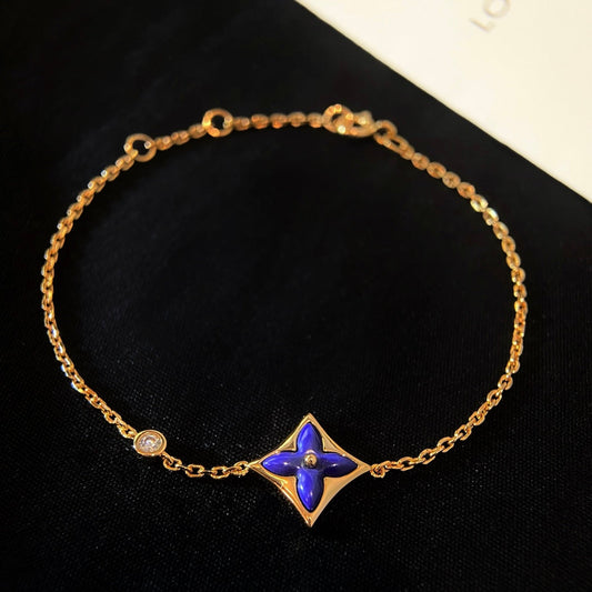 [Glitter Jewelry]COLOR STAR PINK GOLD DIAMOND BRACELET