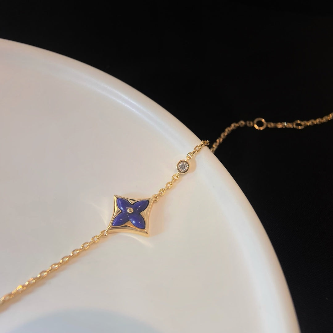 [Glitter Jewelry]COLOR STAR PINK GOLD DIAMOND BRACELET