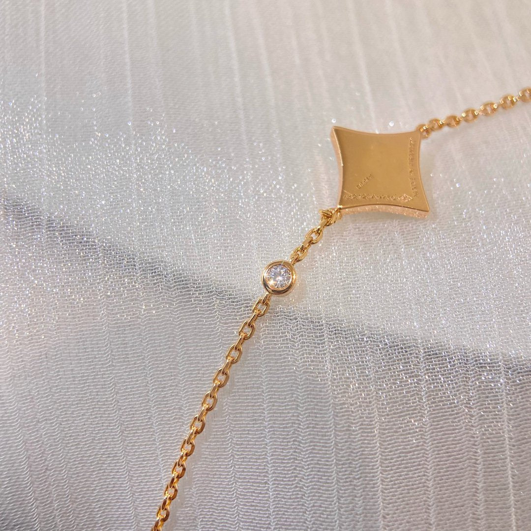 [Glitter Jewelry]COLOR STAR PINK GOLD DIAMOND BRACELET
