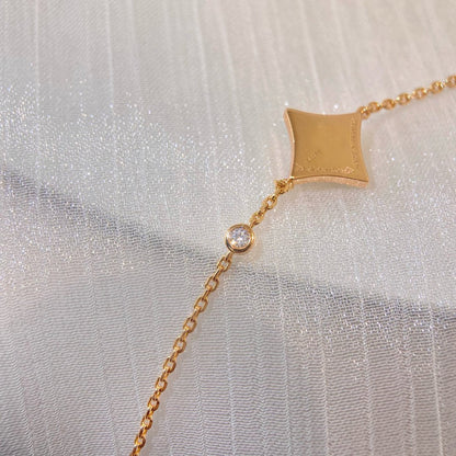 [Glitter Jewelry]COLOR STAR PINK GOLD DIAMOND BRACELET