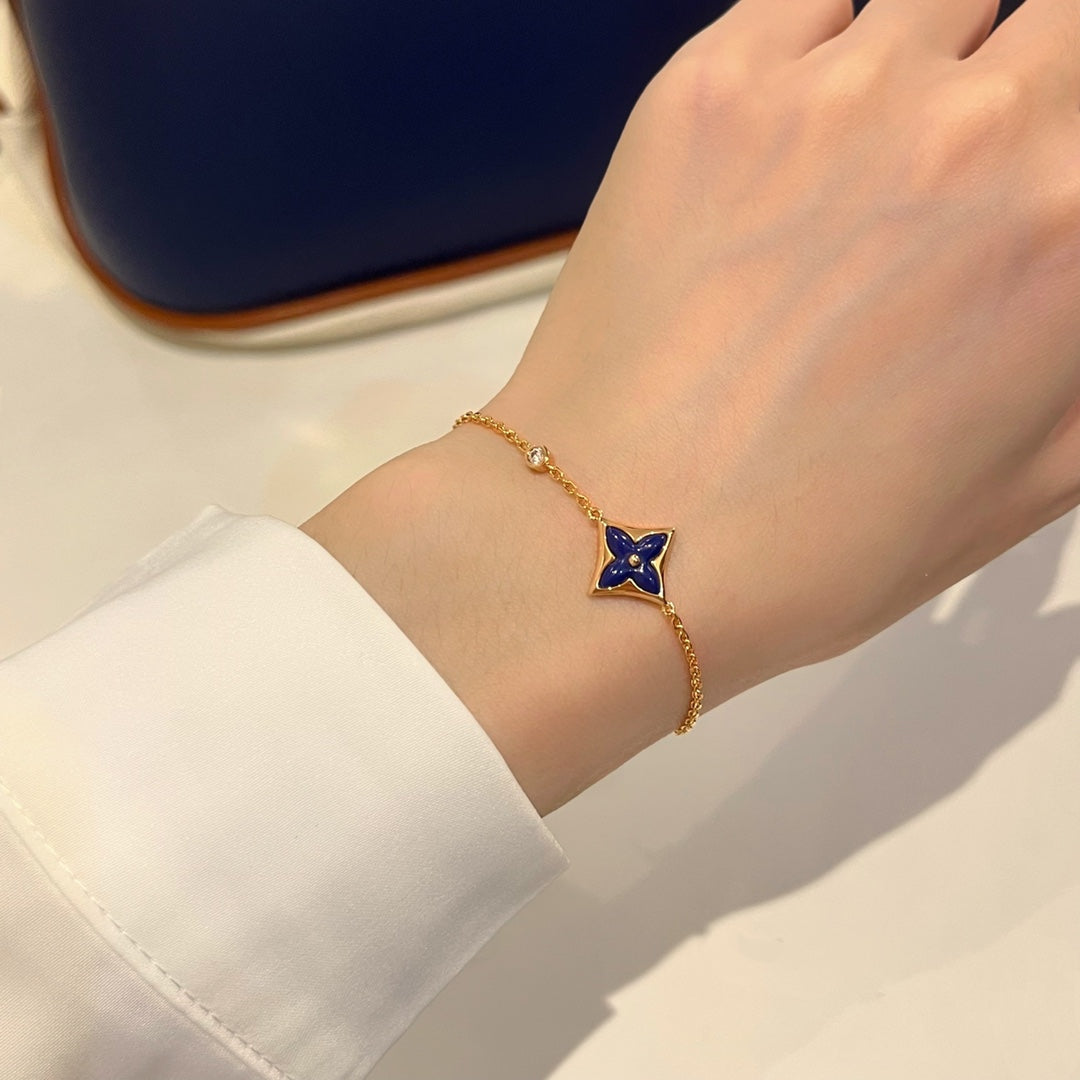 [Glitter Jewelry]COLOR STAR PINK GOLD DIAMOND BRACELET