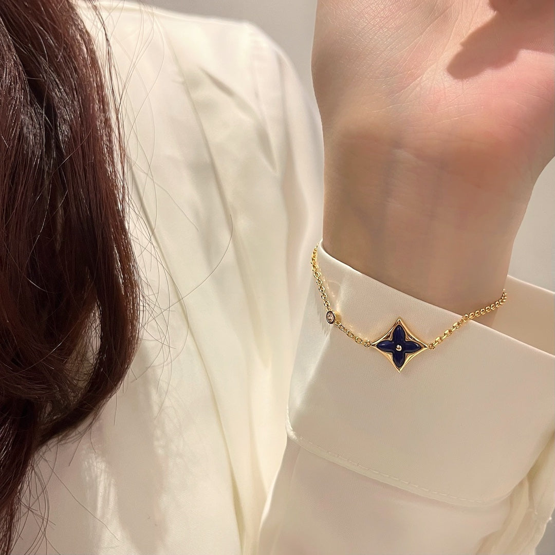 [Glitter Jewelry]COLOR STAR PINK GOLD DIAMOND BRACELET
