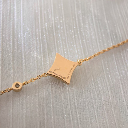[Glitter Jewelry]COLOR STAR CARNELIAN PINK GOLD DIAMOND BRACELET