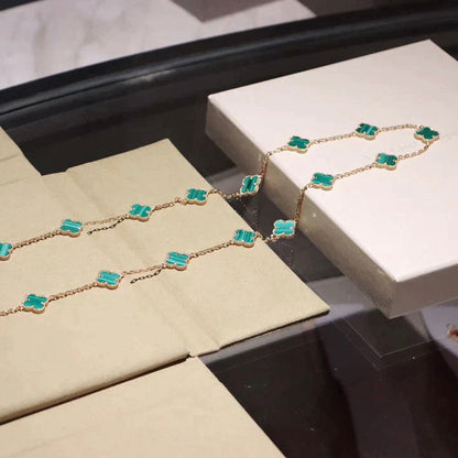[Glitter Jewelry]CLOVER 20 MOTIFS MALACHITE GOLD