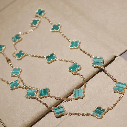 [Glitter Jewelry]CLOVER 20 MOTIFS MALACHITE GOLD