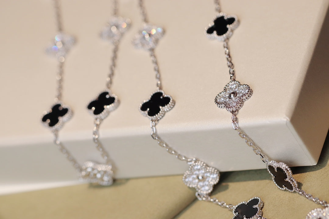 [Glitter Jewelry]CLOVER 20 MOTIFS ONYX DIAMOND SILVER