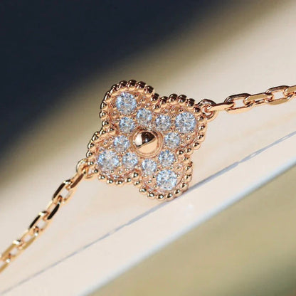 [Glitter Jewelry]CLOVER 20 MOTIFS LASER DIAMOND NECKLACE
