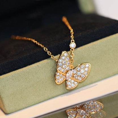 [Glitter Jewelry]BUTTERFLY DIAMOND NECKLACE