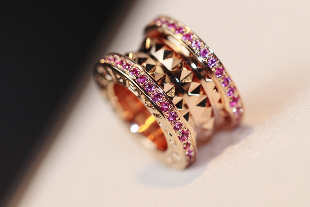 [Glitter Jewelry]ZERO 1 ROCK PINK GOLD PINK DIAMOND NECKLACE